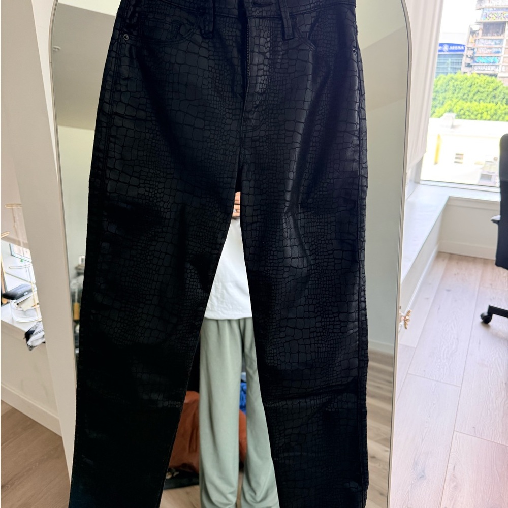 Frame Denim Black Textured Pants